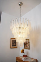 Vintage Transparent Murano Glass Petals Drop Chandelier product image
