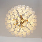 Vintage Transparent Murano Glass Petals Drop Chandelier product image