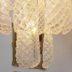 Vintage Transparent Murano Glass Petals Drop Chandelier product image