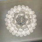 Vintage Transparent Murano Glass Petals Drop Chandelier product image