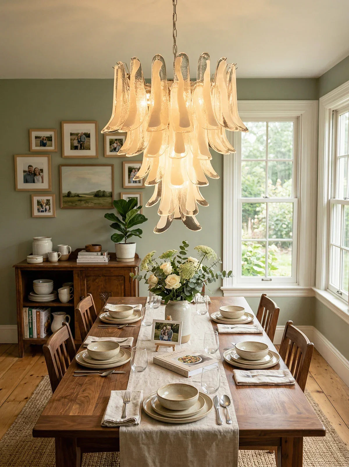 Vintage Transparent Murano Petals Chandelier product image