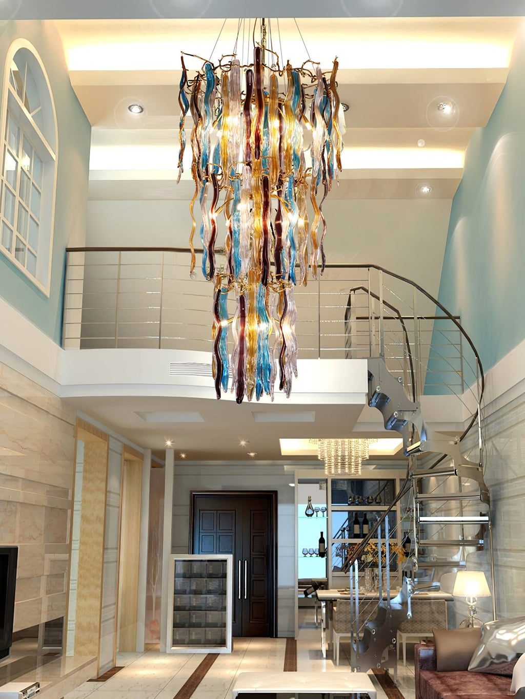 Waterfall Branch Colorful Chandelier product image