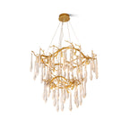 Waterfall Branch Brass Chandelier by Bling Lighting Studio