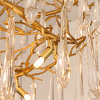 Waterfall Branch Brass Chandelier by Bling Lighting Studio