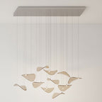 Wave Floating Leaf Chandelier
