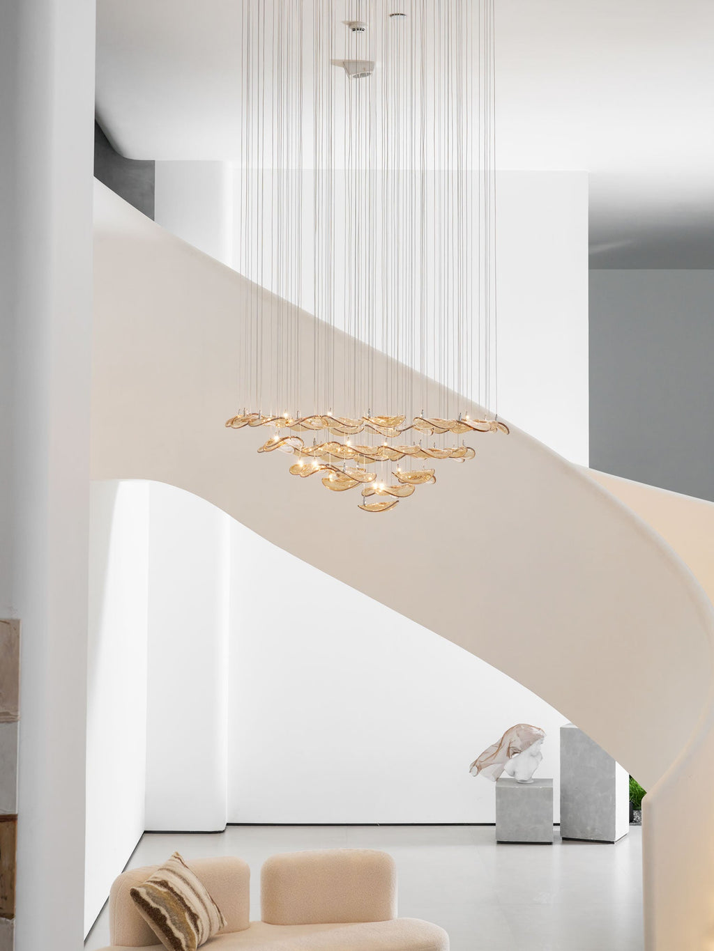 Wave Floating Leaf Chandelier