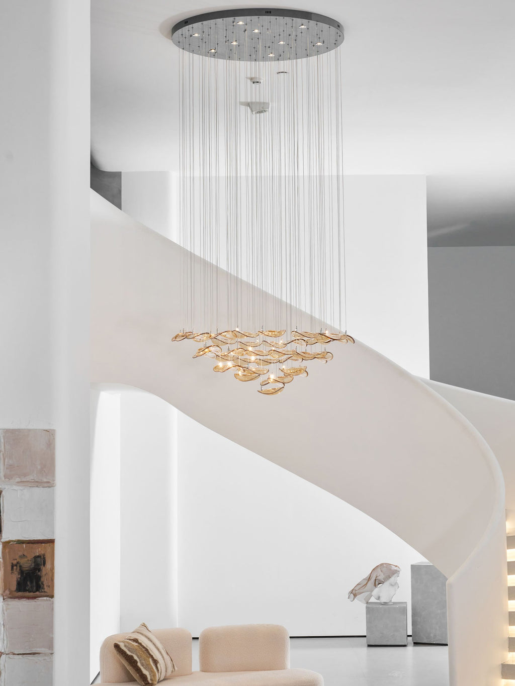 Wave Floating Leaf Chandelier