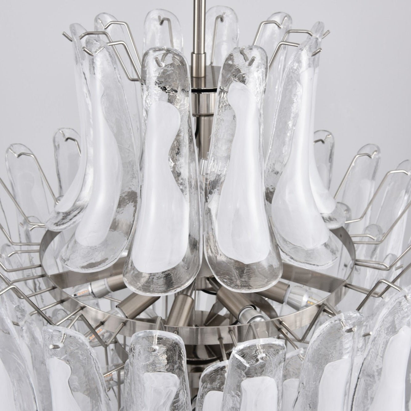 Contemporary White Cloud Glass Petals Chandelier product image