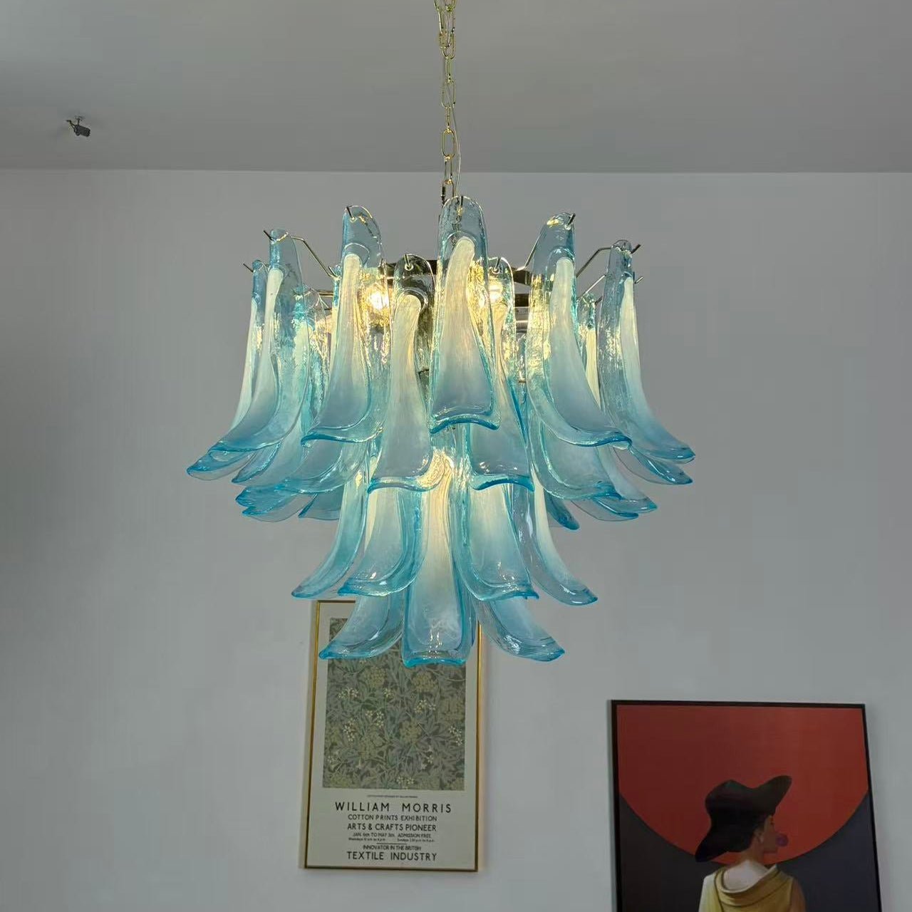 Azure Drift Glass Chandelier Glass lighting by Bling Lighting Studio