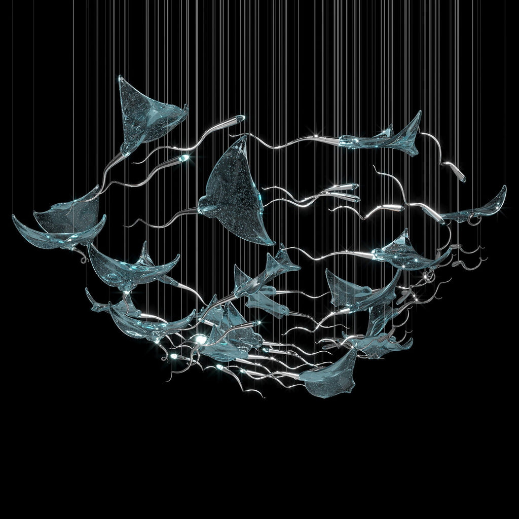 White Manta Branch Chandelier