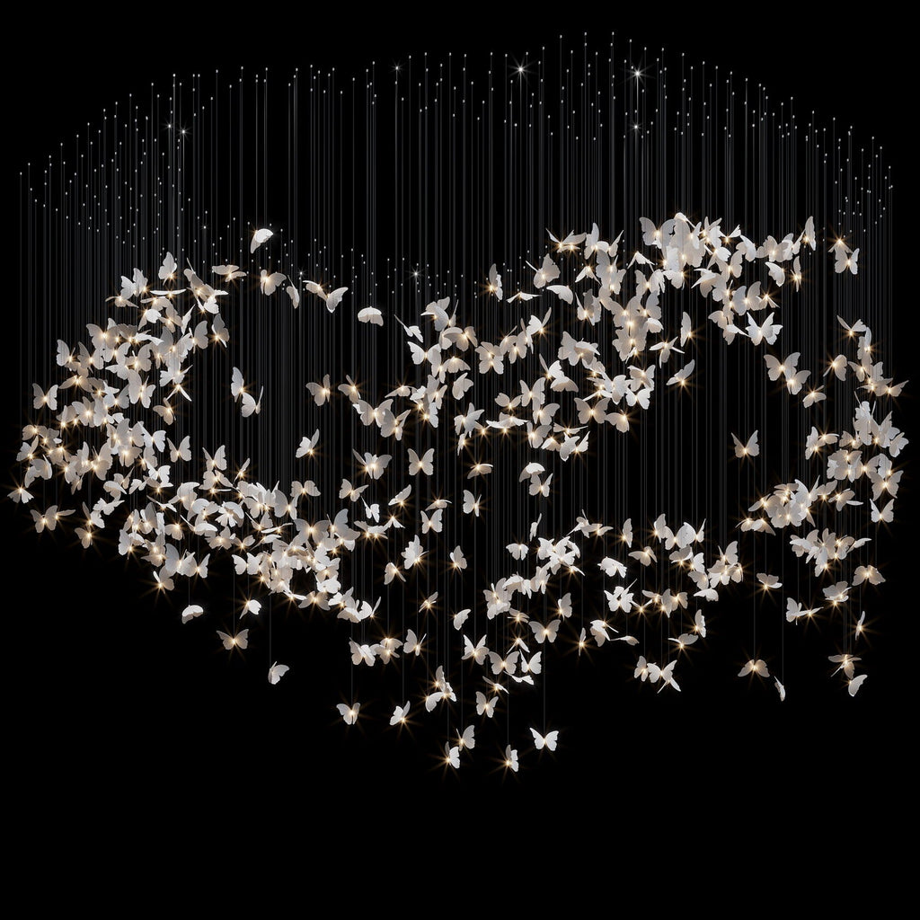 White Butterfly Cloud Chandelier