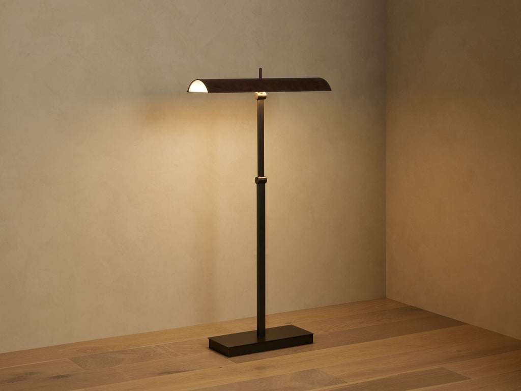 Abel Leather Floor Lamp by Bling Lighting Studio