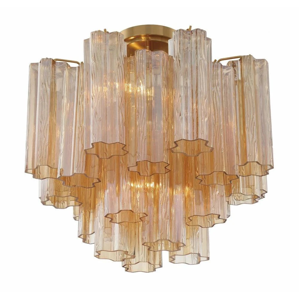 Addis Murano Glass Semi-Flush Ceiling Mount 17''W