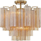 Addis Murano Glass Semi-Flush Ceiling Mount 17''W