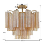 Addis Murano Glass Semi-Flush Ceiling Mount 17''W