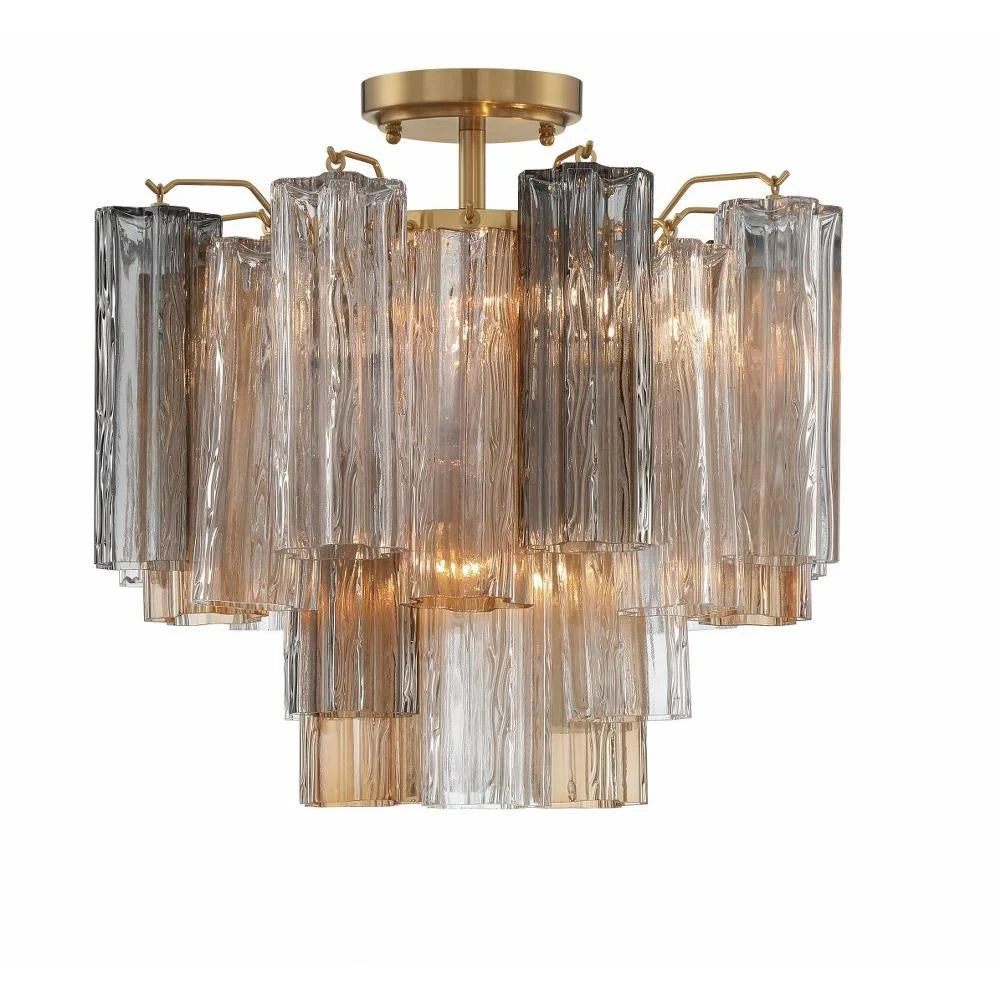 Addis Murano Glass Semi-Flush Ceiling Mount 17''W