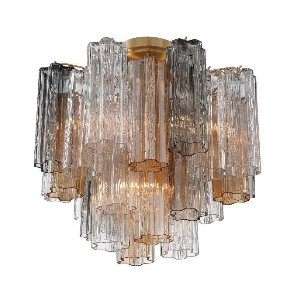 Addis Murano Glass Semi-Flush Ceiling Mount 17''W