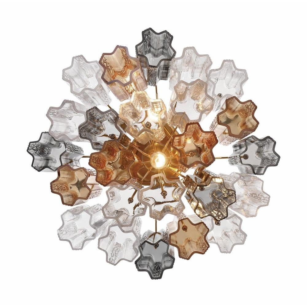 Addis Murano Glass Semi-Flush Ceiling Mount 17''W