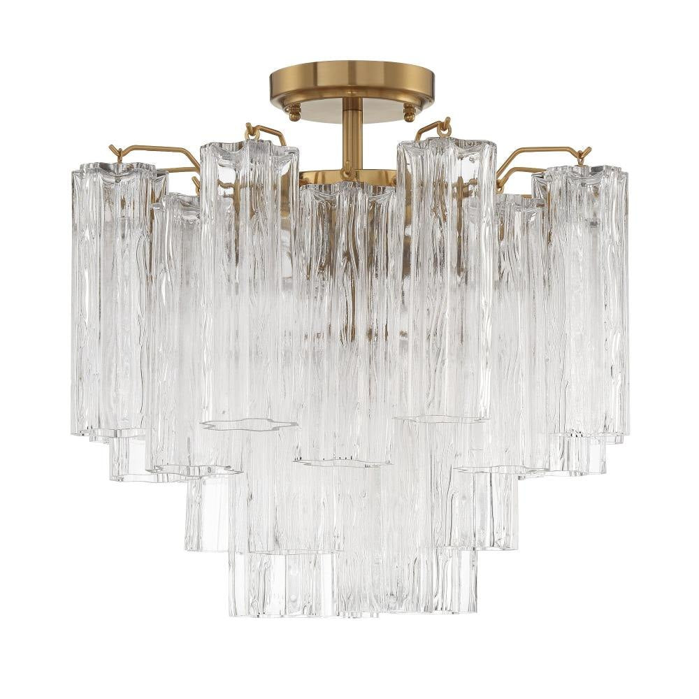 Addis Murano Glass Semi-Flush Ceiling Mount 17''W