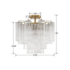 Addis Murano Glass Semi-Flush Ceiling Mount 17''W
