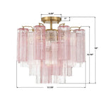 Addis Murano Glass Semi-Flush Ceiling Mount 17''W