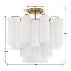 Addis Murano Glass Semi-Flush Ceiling Mount 17''W