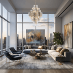 Geometric Crystal Prism Ceiling Chandelier product image
