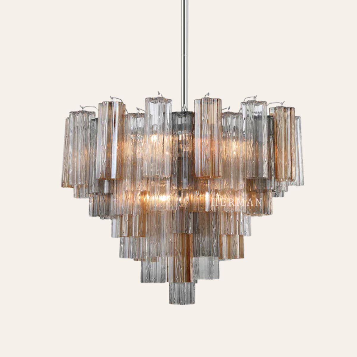 Addis Murano Glass Chandelier 17.8" 19.8" 22" 26.8" 32''D