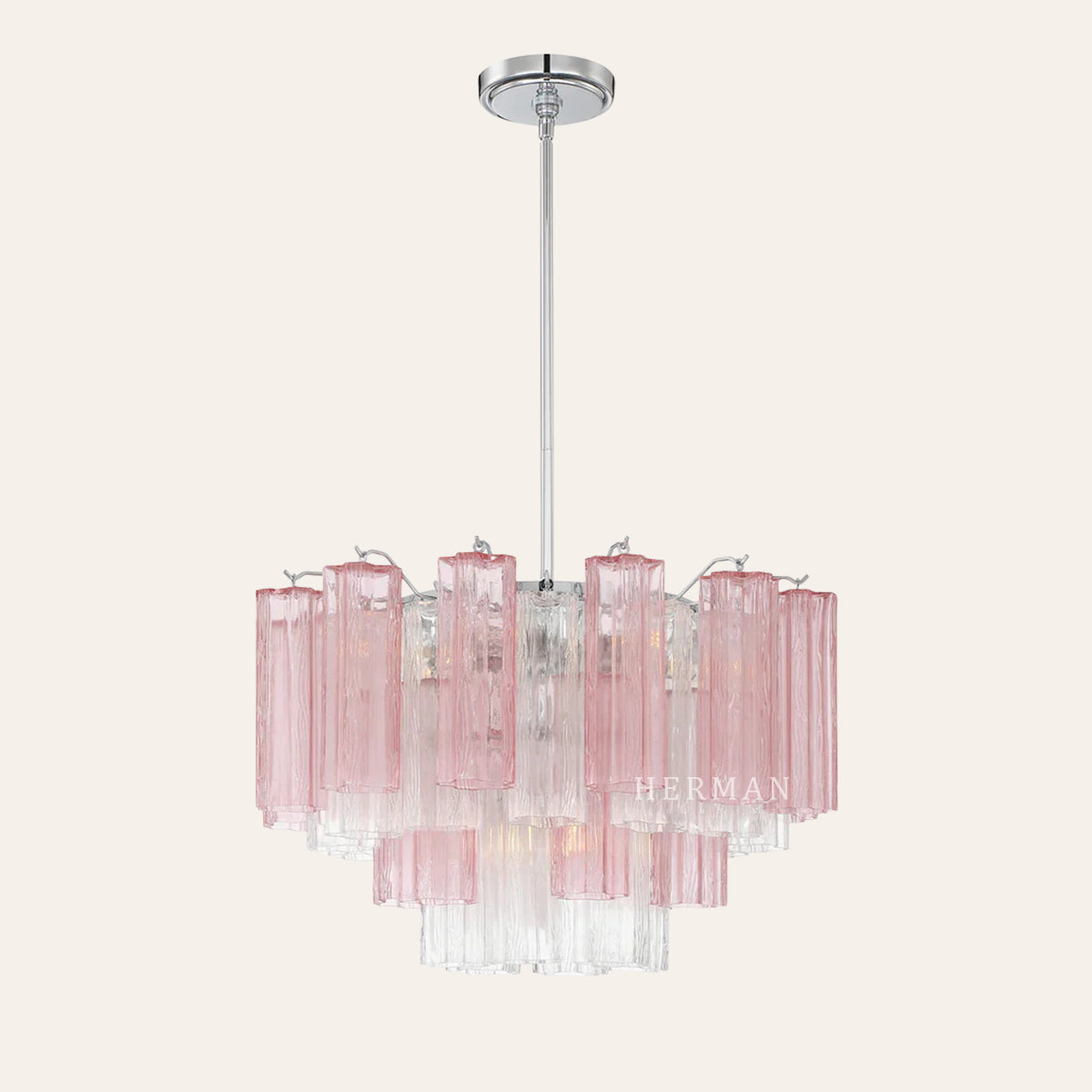 Addis Murano Glass Chandelier 17.8" 19.8" 22" 26.8" 32''D