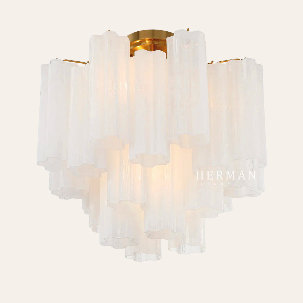 Addis Murano Glass Semi-Flush Ceiling Mount 17''W