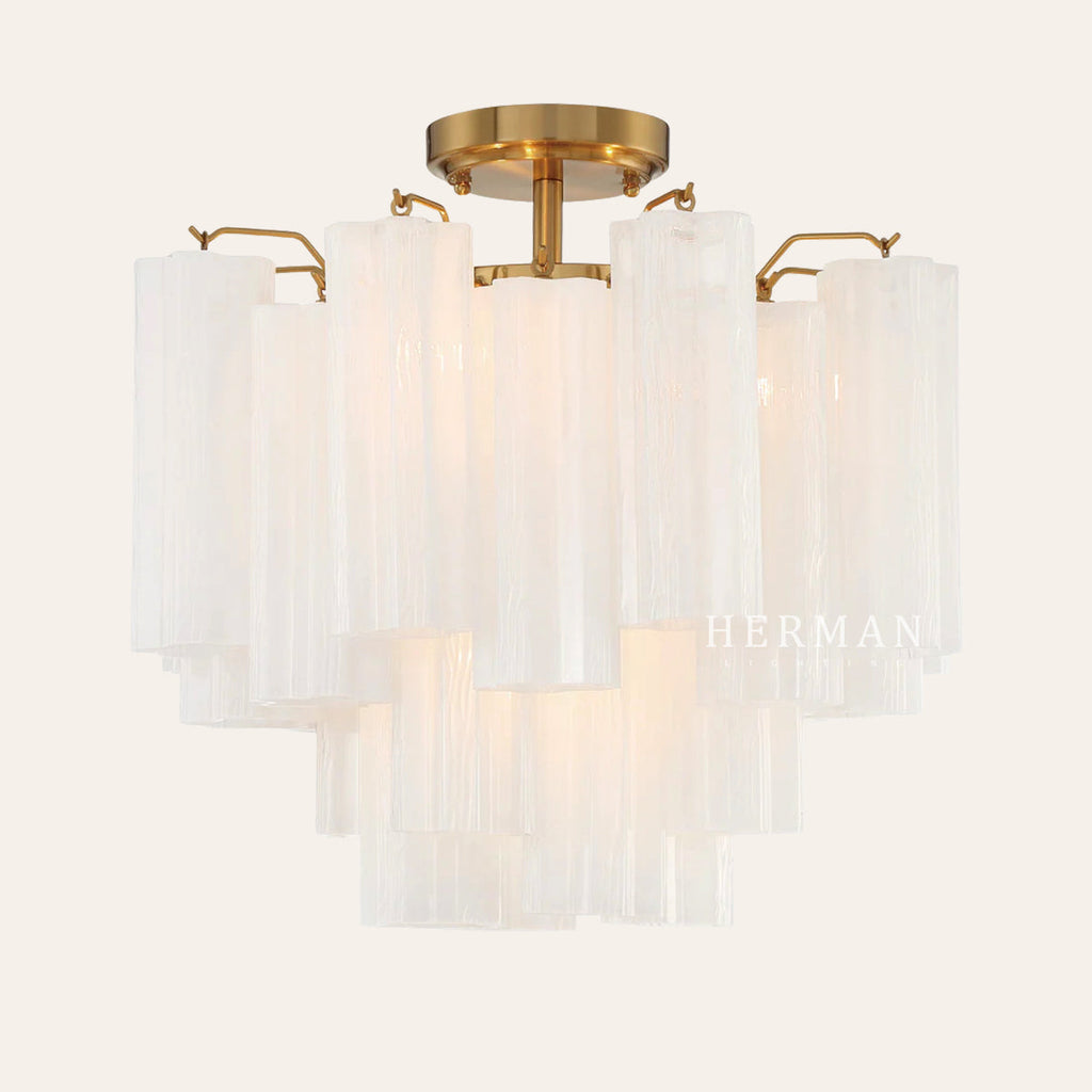 Addis Murano Glass Semi-Flush Ceiling Mount 17''W