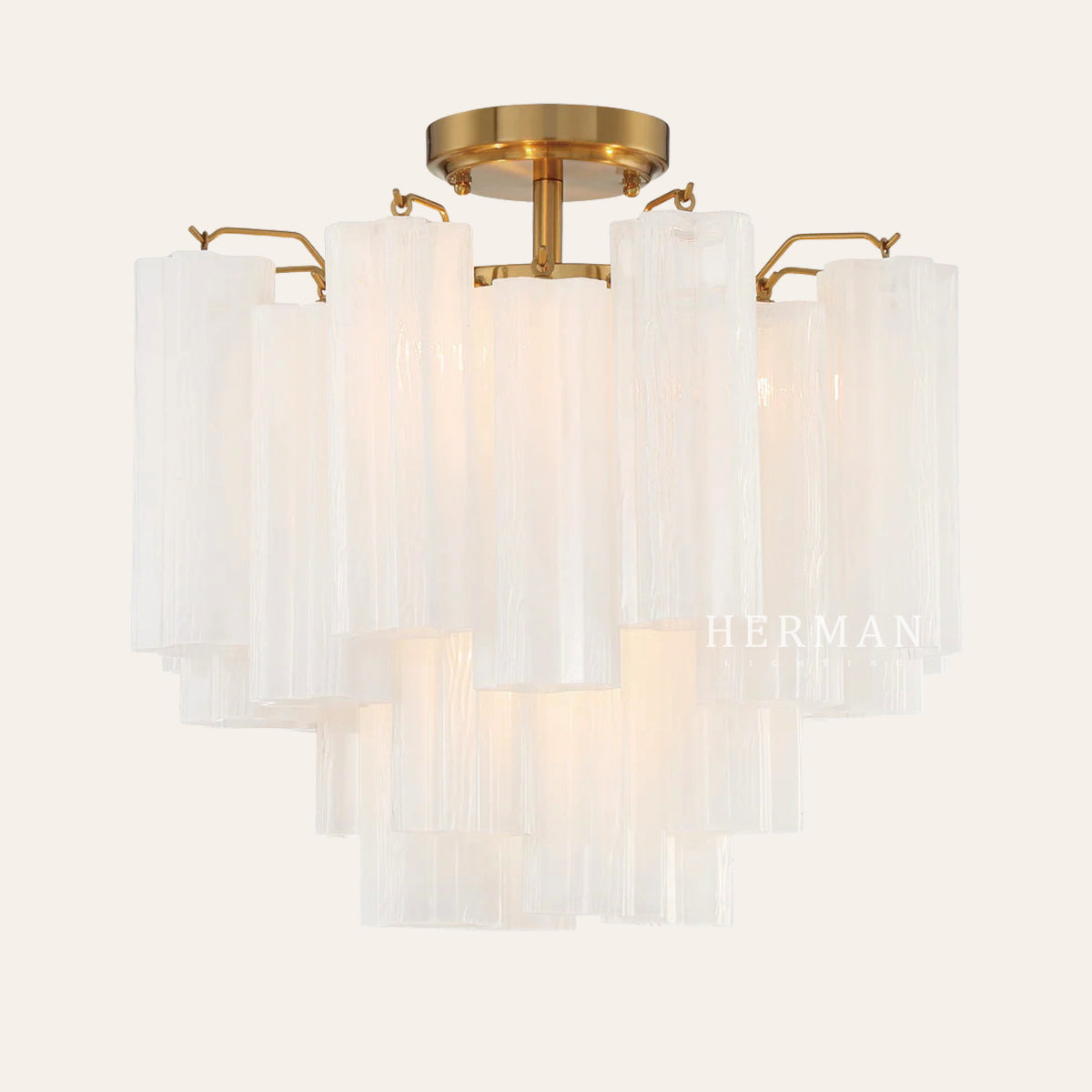 Addis Murano Glass Semi-Flush Ceiling Mount 17''W