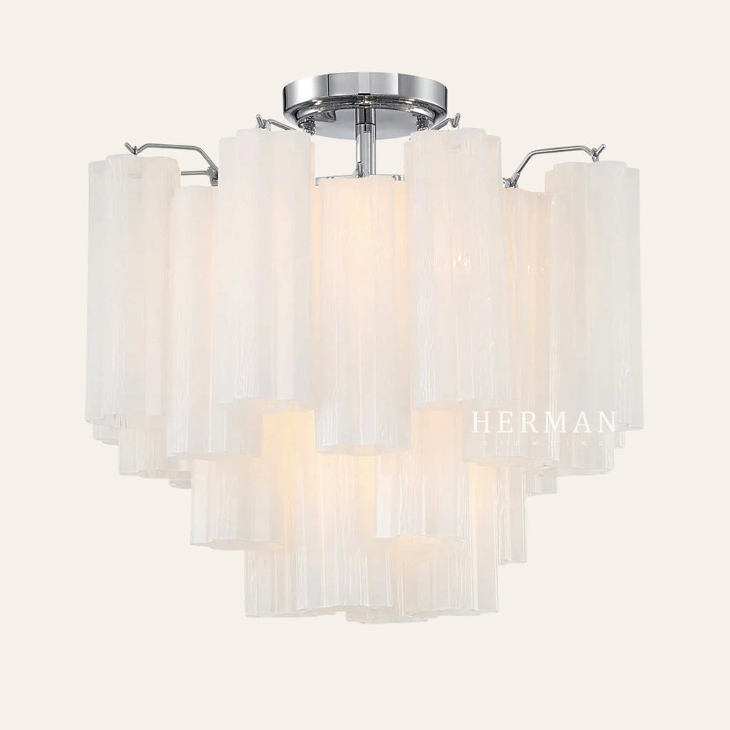 Addis Murano Glass Semi-Flush Ceiling Mount 17''W
