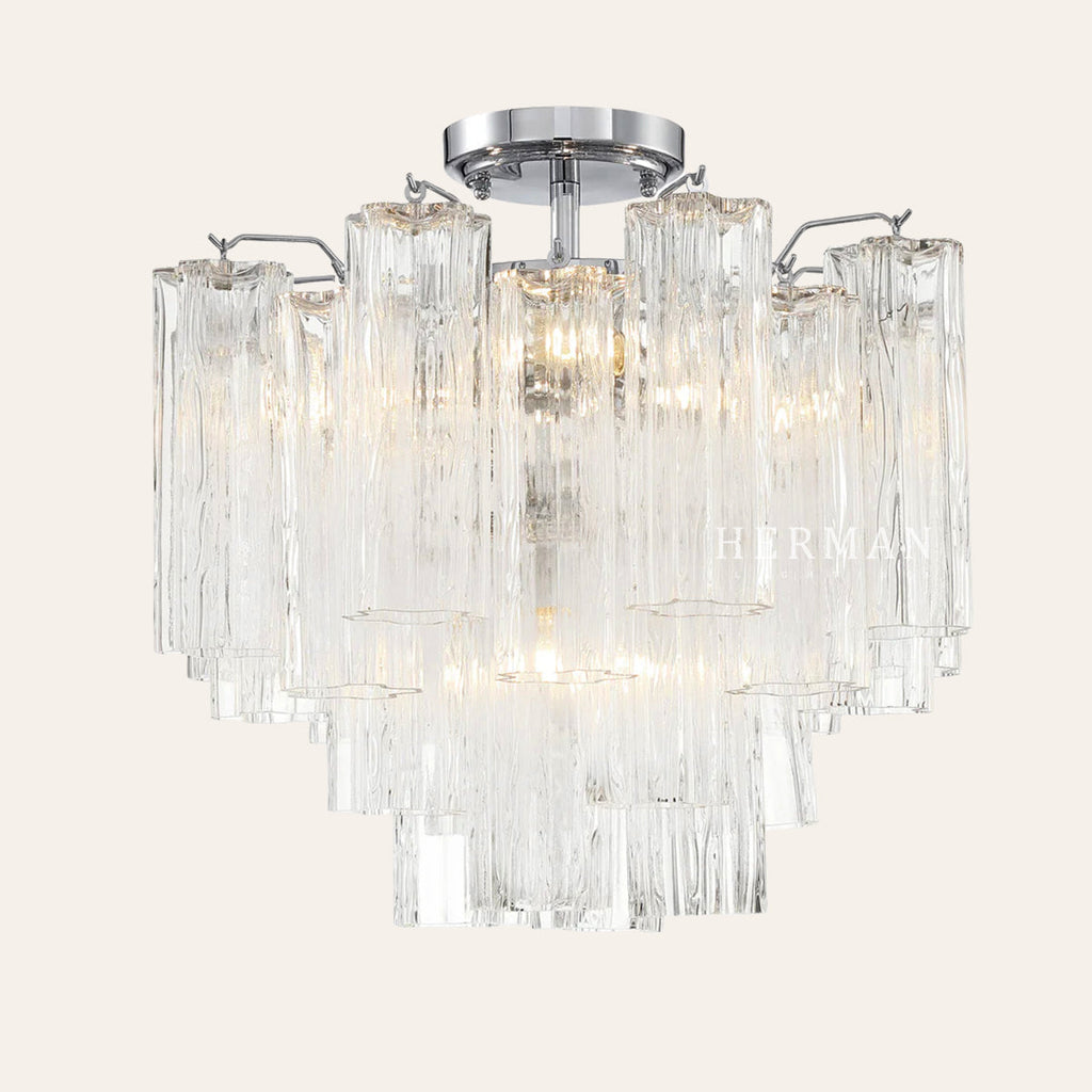 Addis Murano Glass Semi-Flush Ceiling Mount 17''W