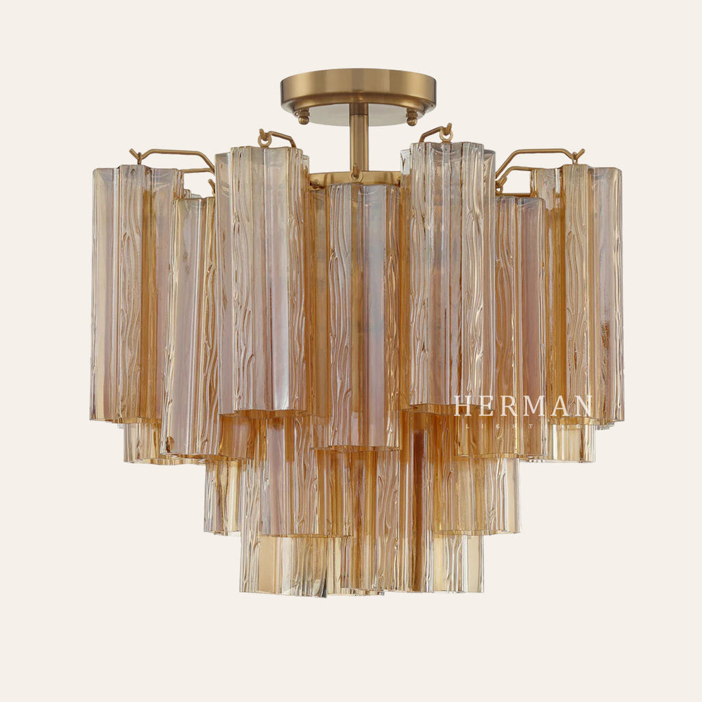 Addis Murano Glass Semi-Flush Ceiling Mount 17''W