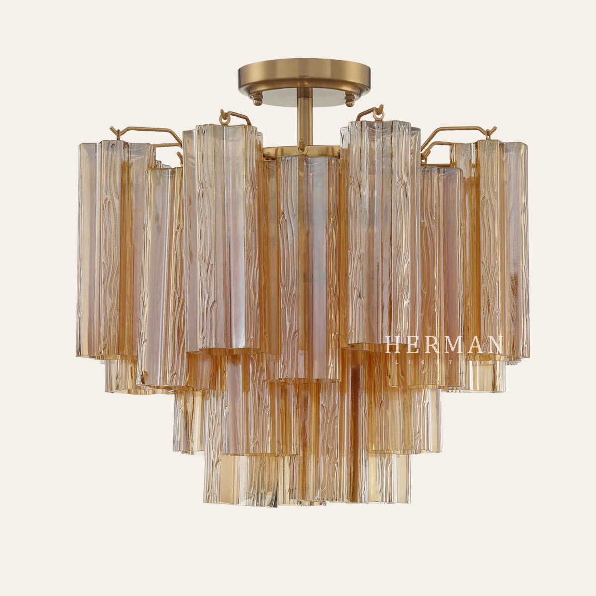 Addis Murano Glass Semi-Flush Ceiling Mount 17''W