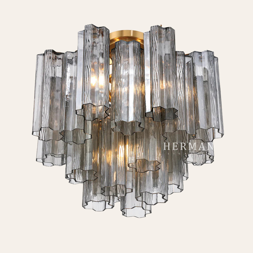 Addis Murano Glass Semi-Flush Ceiling Mount 17''W