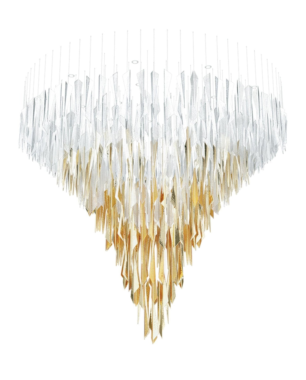 Airy Angled Glass Contemporary Chandelier product image