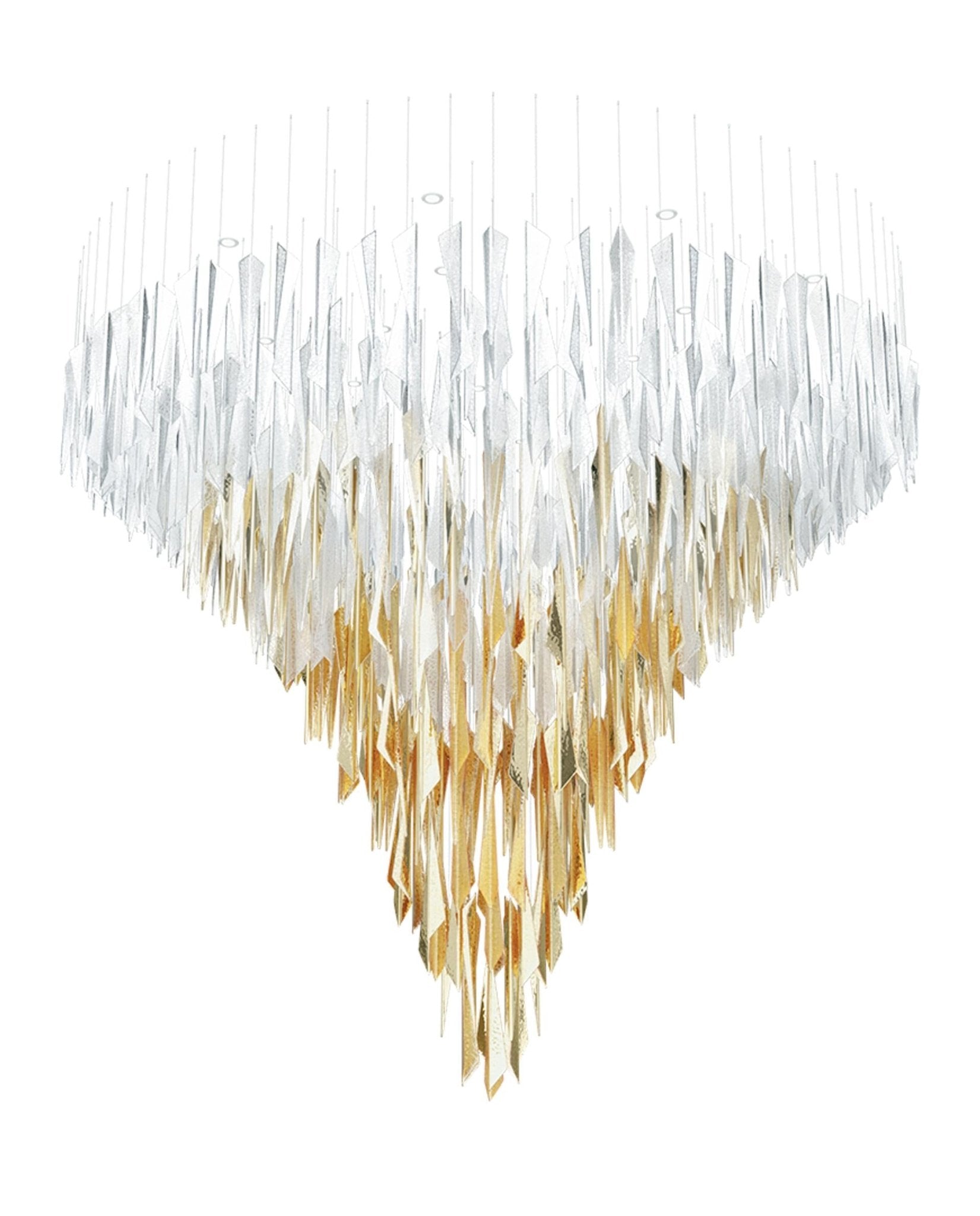 Airy Angled Glass Contemporary Chandelier product image