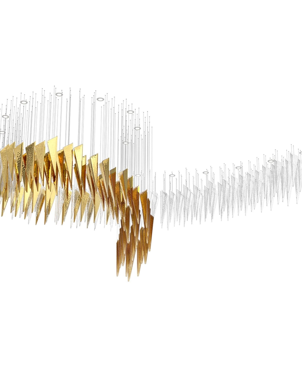 Airy Angled Glass Contemporary Chandelier product image