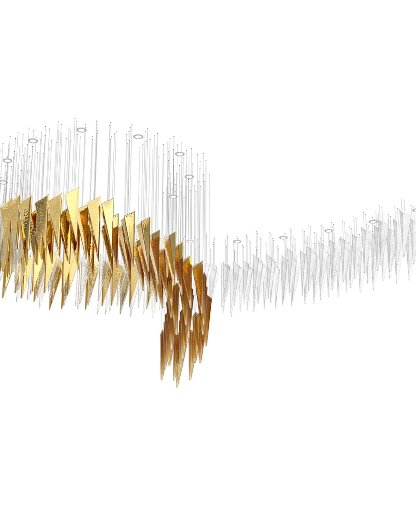 Airy Angled Glass Contemporary Chandelier product image