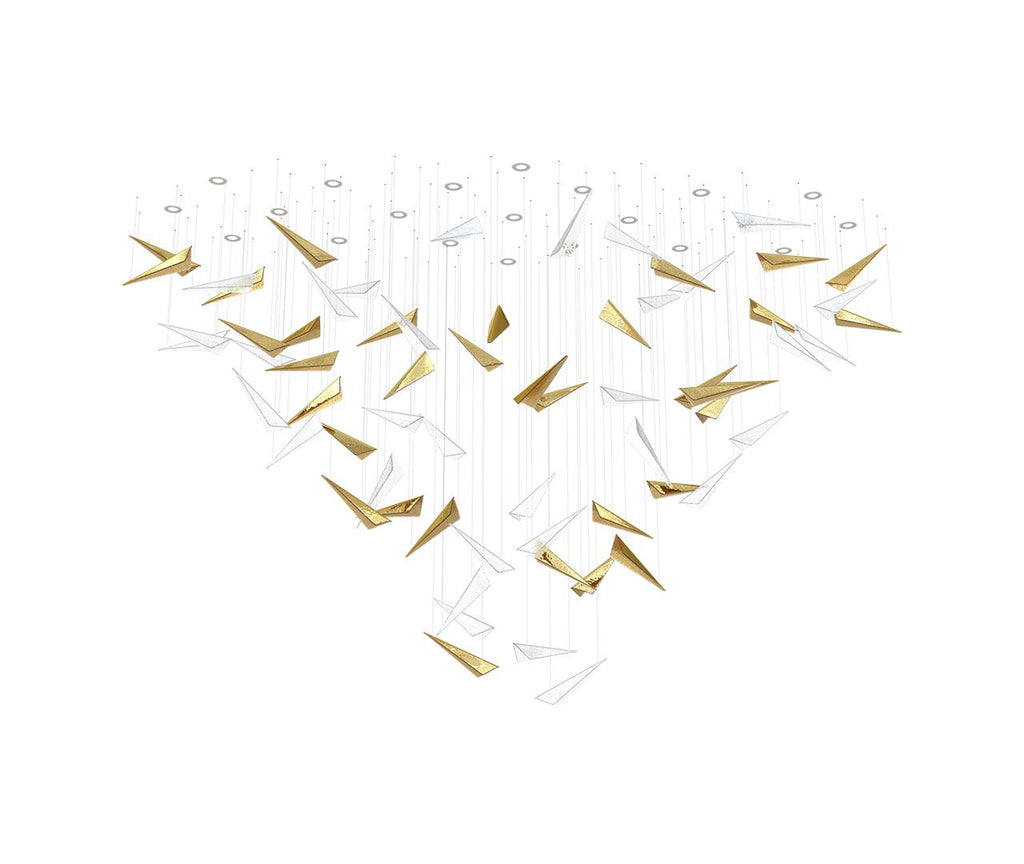 Airy Angled Glass Contemporary Chandelier product image