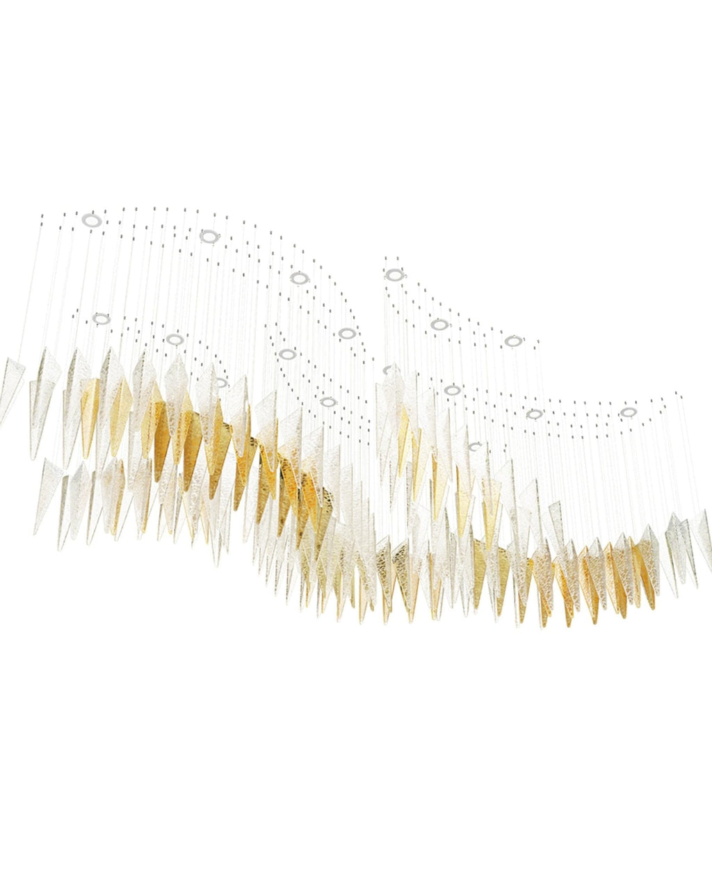 Airy Angled Glass Contemporary Chandelier product image