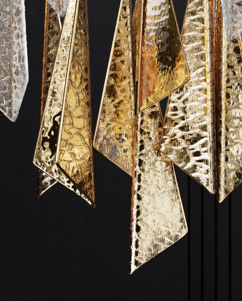 Airy Angled Glass Contemporary Chandelier product image