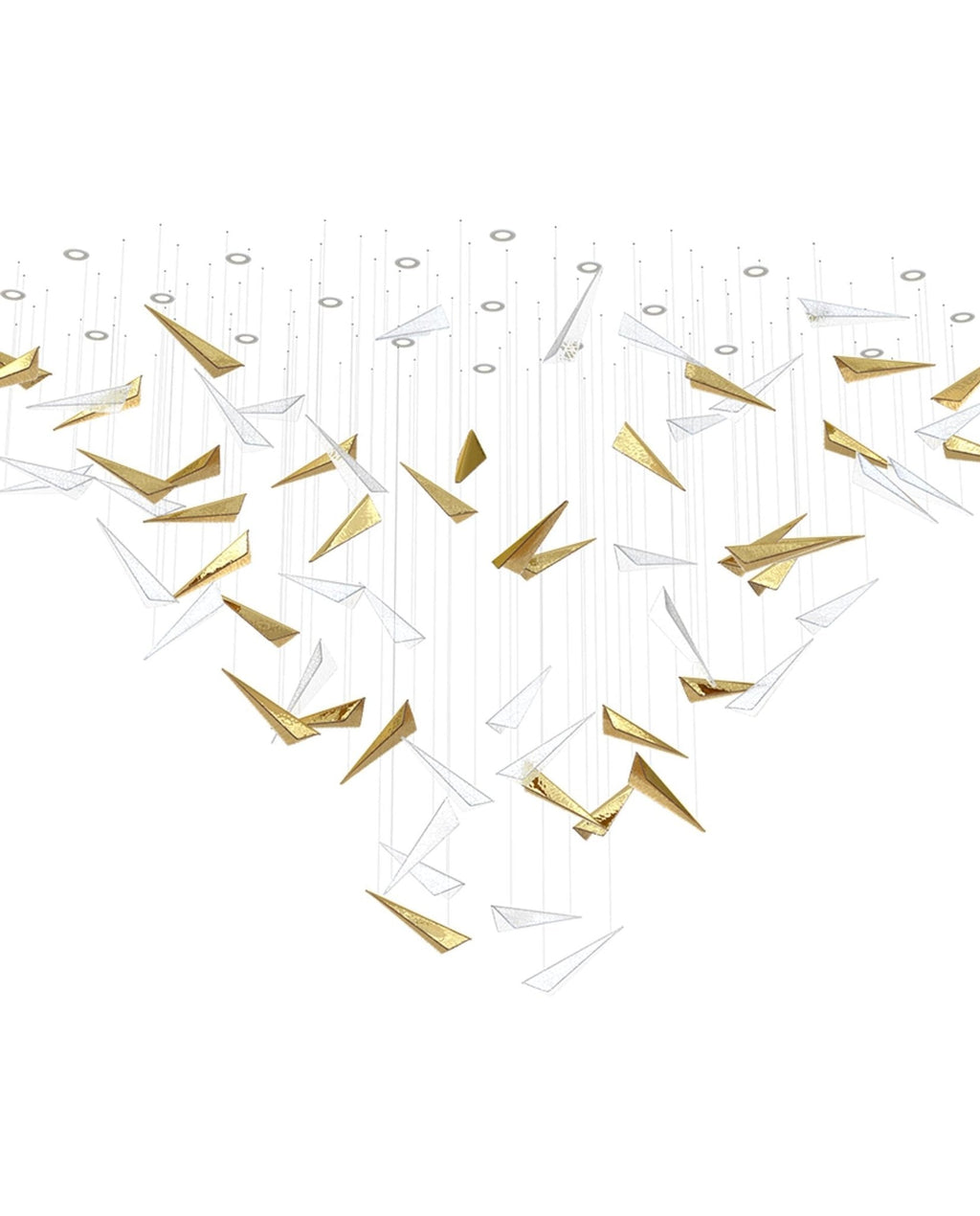 Airy Angled Glass Contemporary Chandelier product image