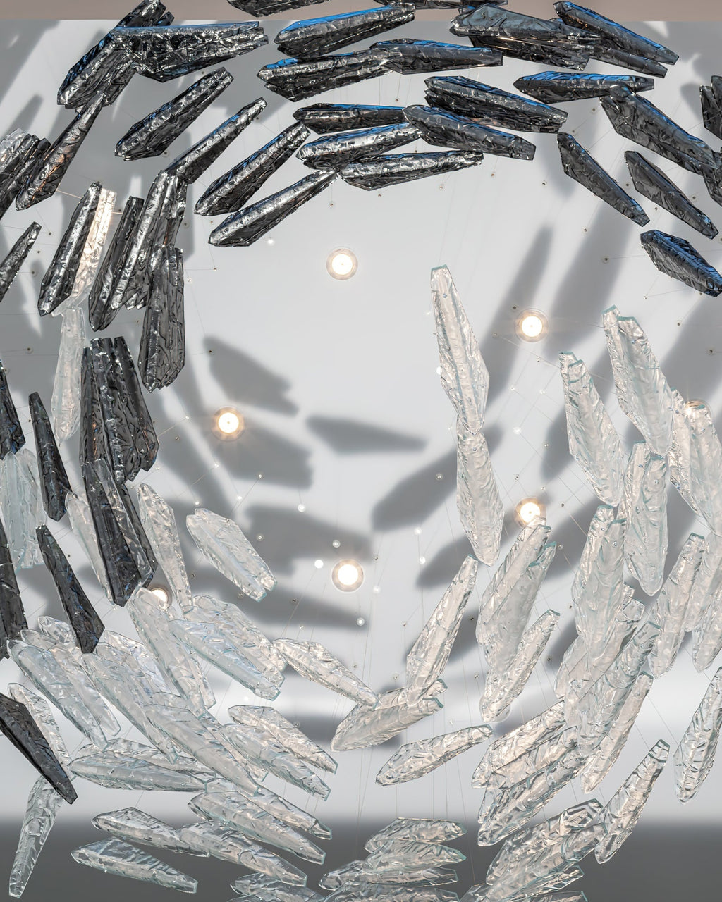 Airy Angled Glass Contemporary Chandelier product image