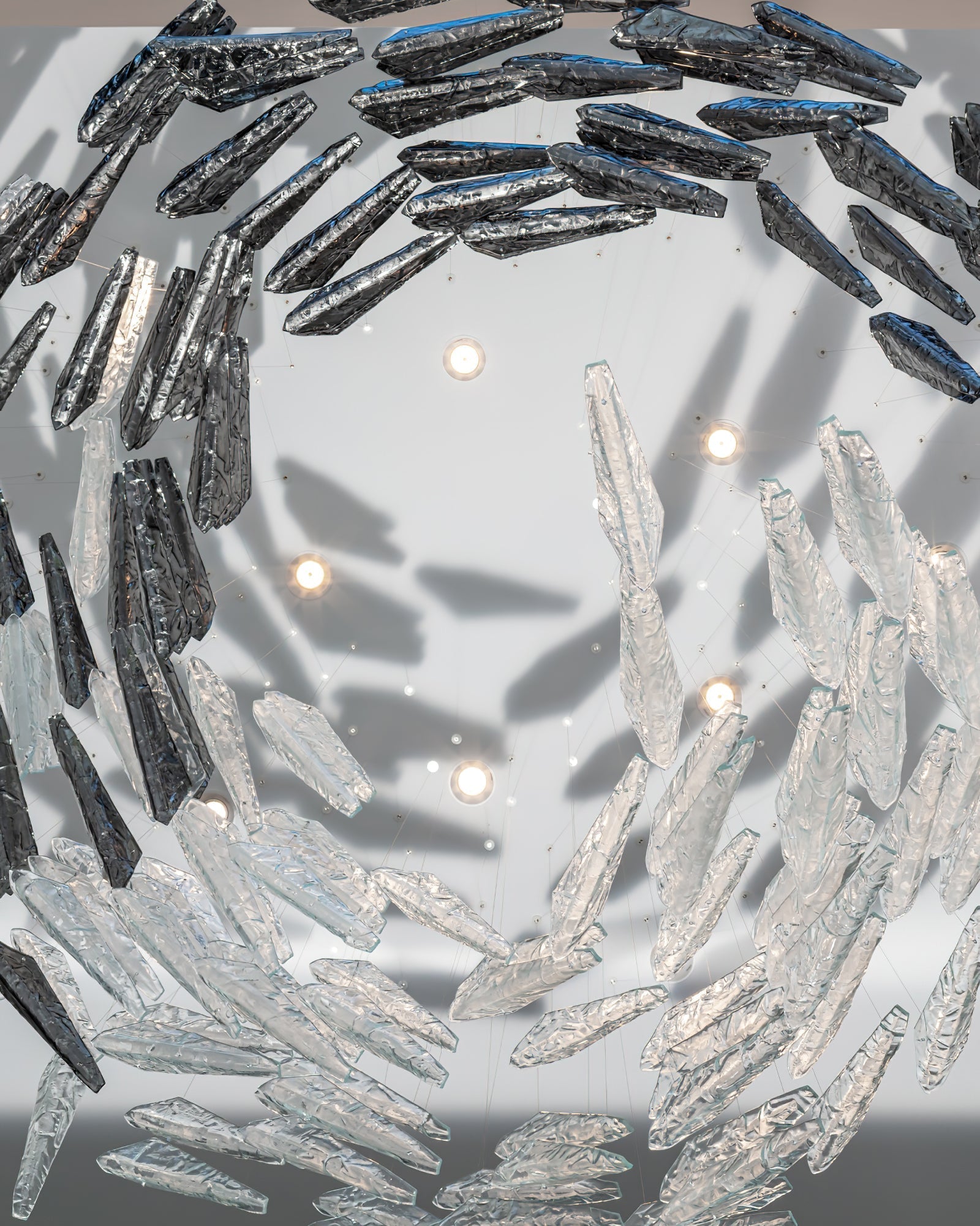 Airy Angled Glass Contemporary Chandelier product image