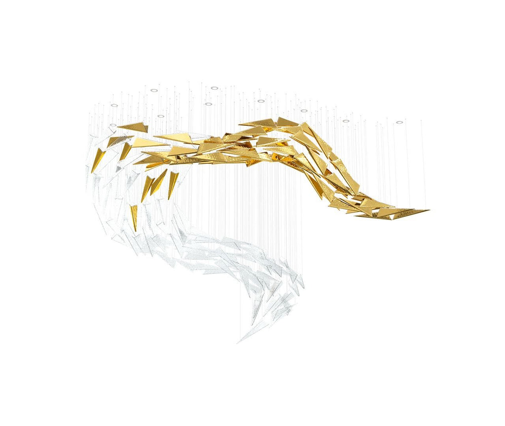 Airy Angled Glass Contemporary Chandelier product image