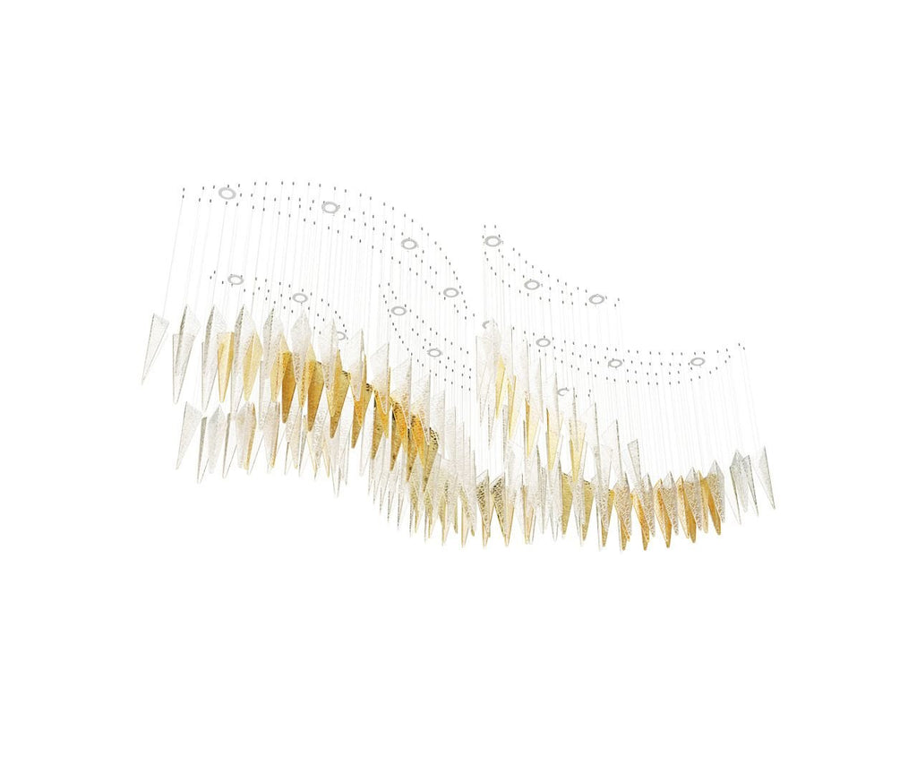 Airy Angled Glass Contemporary Chandelier product image