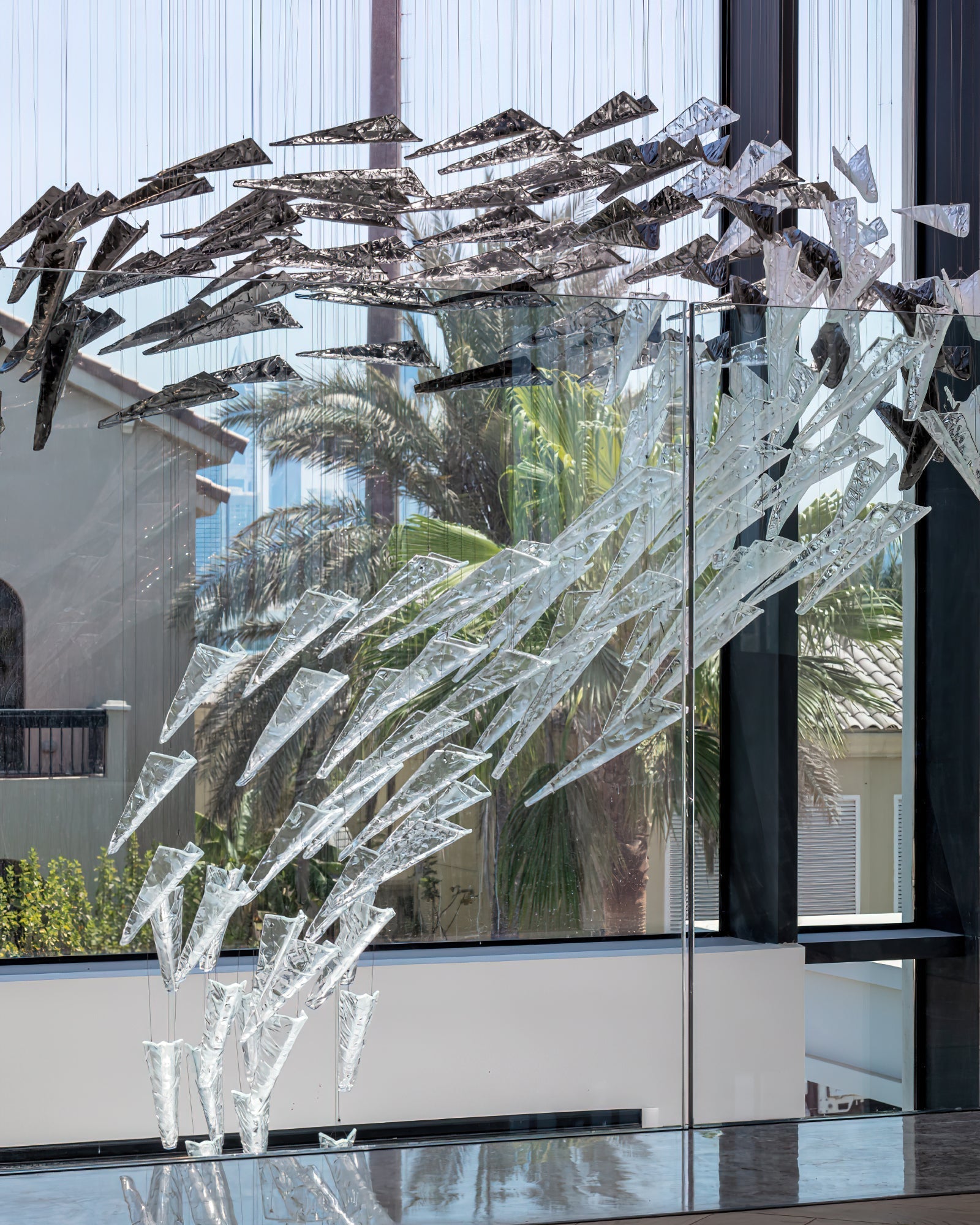 Airy Angled Glass Contemporary Chandelier product image